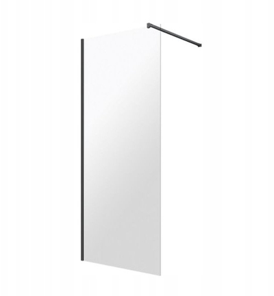 Туш кабина walk-in Omnires Marina DNR90XBLTR, 90 cm, стакло 8 mm, црна мат