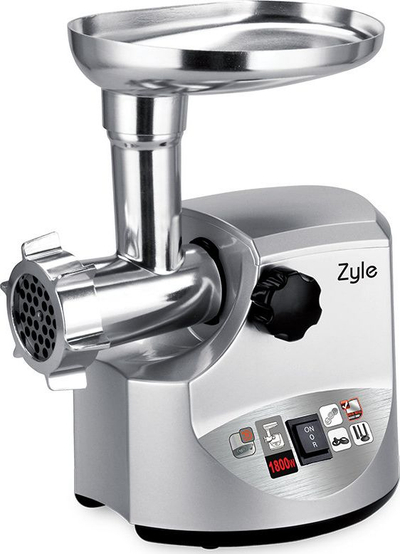 Mulli elektrik për mish Zyle ZY195MG, 1800W, sita metal, argjendtë