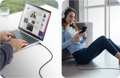 Kabllo USB në USB‑C Mcdodo Prism Strong, 100W, 1.8m, e zezë