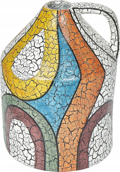 Vazo dekorative Beliani PUTRAJAYA, 38 cm, terrakota, shumëngjyrëshe