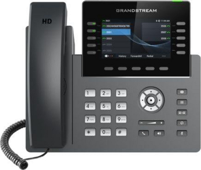 Telefon IP Grandstream GRP2615, 10 linja, me Wi‑Fi edhe Bluetooth, gri