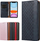 Kartë mbrojtëse Hurtel Magnet Strap për iPhone 13, tip libër, me mbajtëse kartash, blu e errët