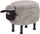Stol me hapësirë Beliani Sheep, për kalamaj, prej pelushi, gri