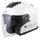Helmetë moto Cassida Jet Tech 2.0 Solid, polikarbonat, vizor i gjatë, e bardhë e zezë gri
