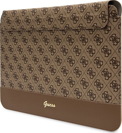 Futrollë laptopi Guess 13/14", PU, dizajn 4G, e zezë