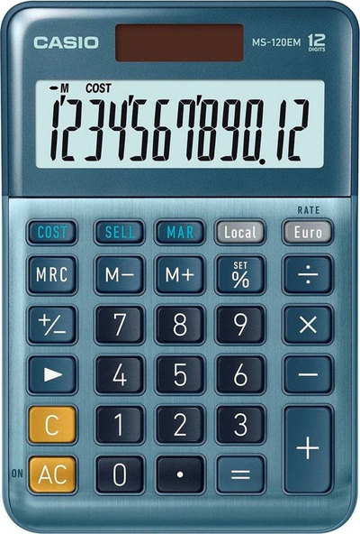 Casio MS-120EM Калкулатор за Биро, Син