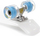 Skateboard Meteor LED Jr 23897, rrota me drita, plastik, i bardhë