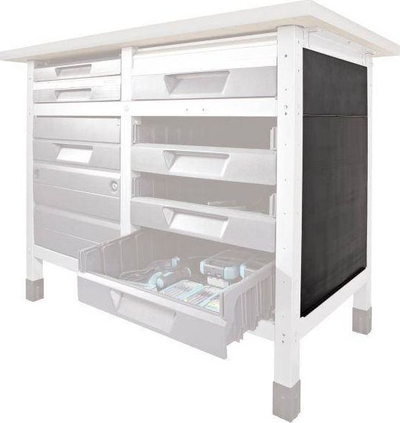 Set muri Wolfcraft Wall për dollapë e rafte, metalik