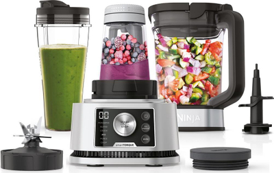 Blender Ninja CB350EU 3 në 1 Food Power, me motor të fortë, ngjyrë argjendi