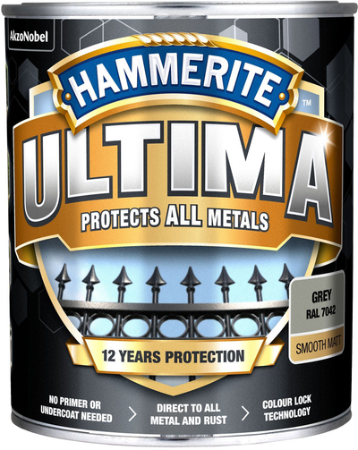 Bojë muri Hammerite Ultima, mat, 0.7L, gri