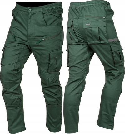 Pantallona pune Topex OUTDOOR jogger, madhësia XXL, ngjyrë jeshile