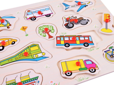 Puzzle druri ZA4720, mjete transporti, 12 copa, shumëngjyrësh