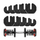 Hantel rregullues REBEL ACTIVE, 40kg, bazë mbajtëse, i zi