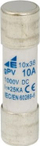Цилиндрична фотонапонска осигурувачка 10x38 PV, 10A, 1000V DC, бела