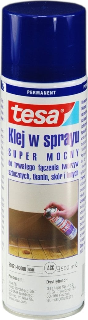 Ngjitës sprej profesional Tesa 60021, permanent, 500ml, transparent