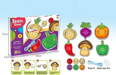 Puzzle druri Icom Polska Vegetables, 37 copa, për kalamaj 3+, shumëngjyrësh