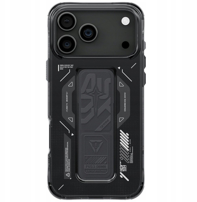 Kollf iPhone Skinarma Helio për iPhone 17 Pro Max, karikim magnetik, grip stand, gri grafit