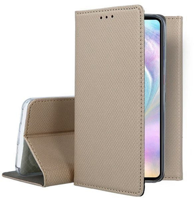 Mbulesë libri Mocco Smart Magnet për Samsung Galaxy M20, me magnet, e artë