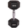 Hantelë EB Fit Hex, 10 kg, me gomë, e zezë