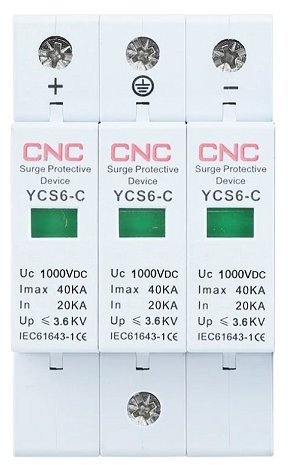 Pajisje mbrojtëse nga mbinapet DC 3P, Klasa C, 20-40 kA, 1000VDC