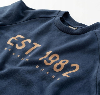 Bluzë sportive për burra Magnum EST 1982, pambuk poliester, masa L, blu navy