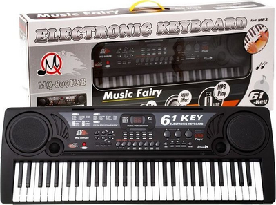 Tastierë elektronike MQ-809USB, 61 taste, USB, e zezë