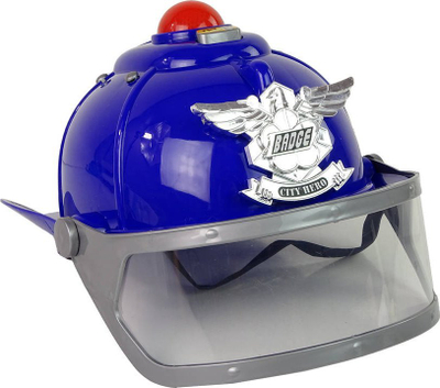 Lodër helmetë policie Leantoys, me dritë e me zë, blu