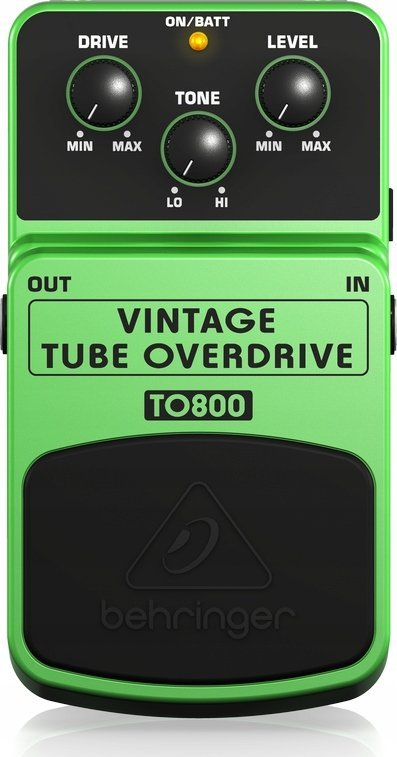 Pedal kitarë Behringer Vintage Tube Overdrive TO800, overdrive, i vogël, jeshil