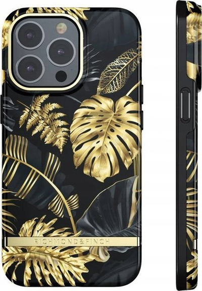 Mbulesë telefoni Richmond &amp; Finch Golden Jungle, për iPhone 13 Pro, plastike, e zezë me të artë