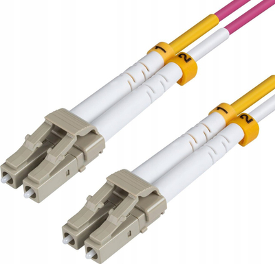 Kabllo fibër optike Microconnect FIB440430P, OM4, 30m, LC, vjollcë