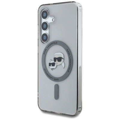 Mbulesë telefoni Karl Lagerfeld KLHMS25MHLSKCK për Samsung S25 Plus, me magnet, transparente