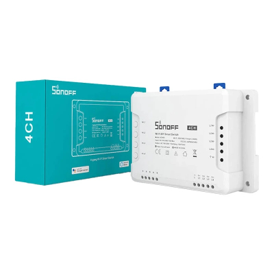 Rele smart Sonoff 4CH R3, 4 kanale, WiFi, e bardhë