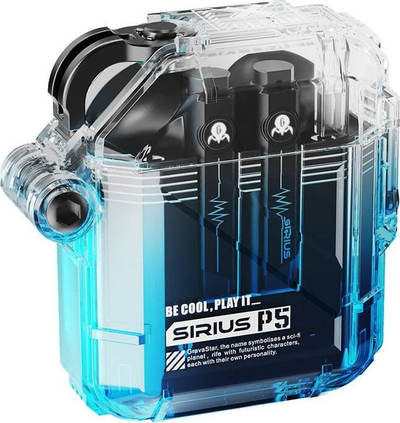 Kufje pa tela Gravastar Sirius P5 TWS, Bluetooth, me kuti karikimi, blu