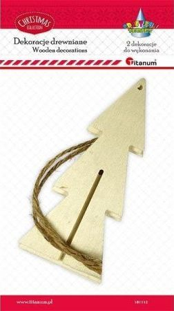 Set zbukurimesh për bredh Titanum Wooden 3D, 2 copë
