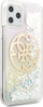 Kapak telefoni Guess Liquid Glitter Circle Logo për iPhone 11 Pro, PC + TPU, argjend