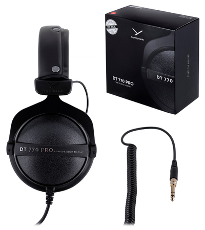 Kufje Beyerdynamic DT 770 Pro, me kabllo, të zeza