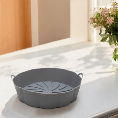 Formë silikoni për air fryer, 20 cm, që s’të ngjit gjo në të, e rregullt dhe për furrë