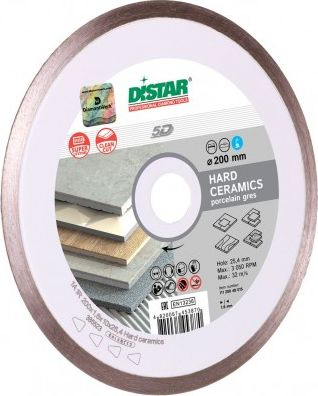 Disk diamant Distar Hard Cera 180mm, për qeramik dhe gres, ngjyrë argjendtë