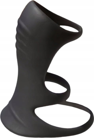 Mëngë penisi Fetish Provoke ProStimulate N07, silikon, 8.7cm, e zezë