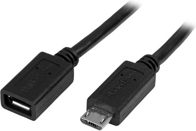 Kabllo StarTech microUSB në USB-A, 0.5 m, e zezë