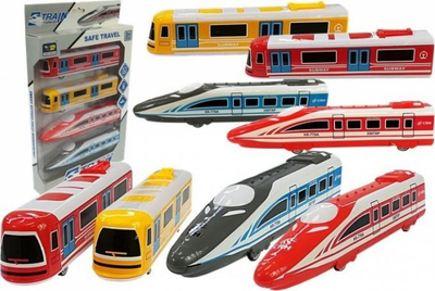 Set lodrash makina Leantoys Pendolino Car Set, automjete të ndryshme, shumëngjyrësh