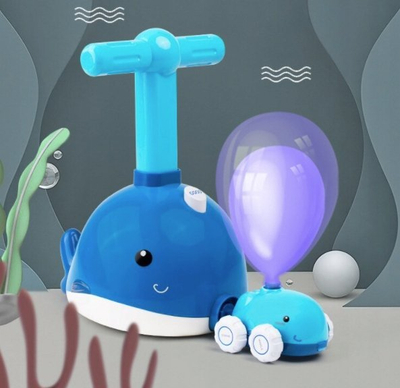 Lloder balonash Egaleco Dolphin Power Balloon, pompë me dorë, makina me ajër, blu