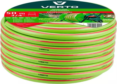 Градинарско црево Verto PROFESSIONAL (15G825), 3/4", 50m, зелена / црвена
