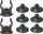 Set kupa vakumi për filtra Fil 120, 8 copë, plastike, të zeza