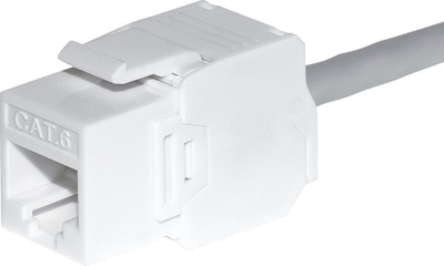 Modul Keystone NetRack RJ45 Cat 5e UTP, tool less, i bardhë