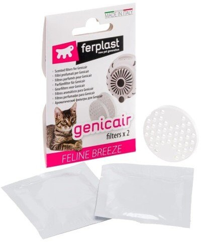 Filtra me erë për tualetin e maces Ferplast Genicair, set me 2 copë, 98g, të bardhë
