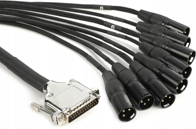 Kabllo audio Warm Audio Prem DB25 në XLR mashkull, 20m, i zi