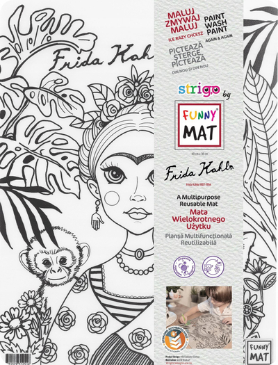 Tapet për ngjyrosje Funny Mat Frida, transparent, i ripërdorshëm