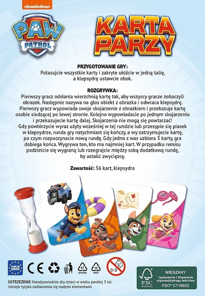 Loja me letra Trefl Paw Patrol Travel Card Game On Steam, 56 letra, për kalamaj, shumëngjyrëshe