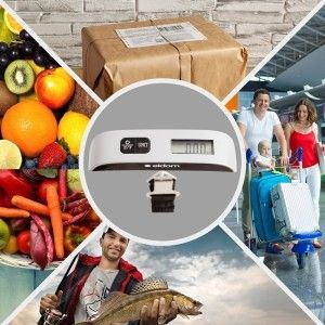 Peshore elektronike bagazhi Eldom WB10, deri 50kg, ekran LCD, e zezë